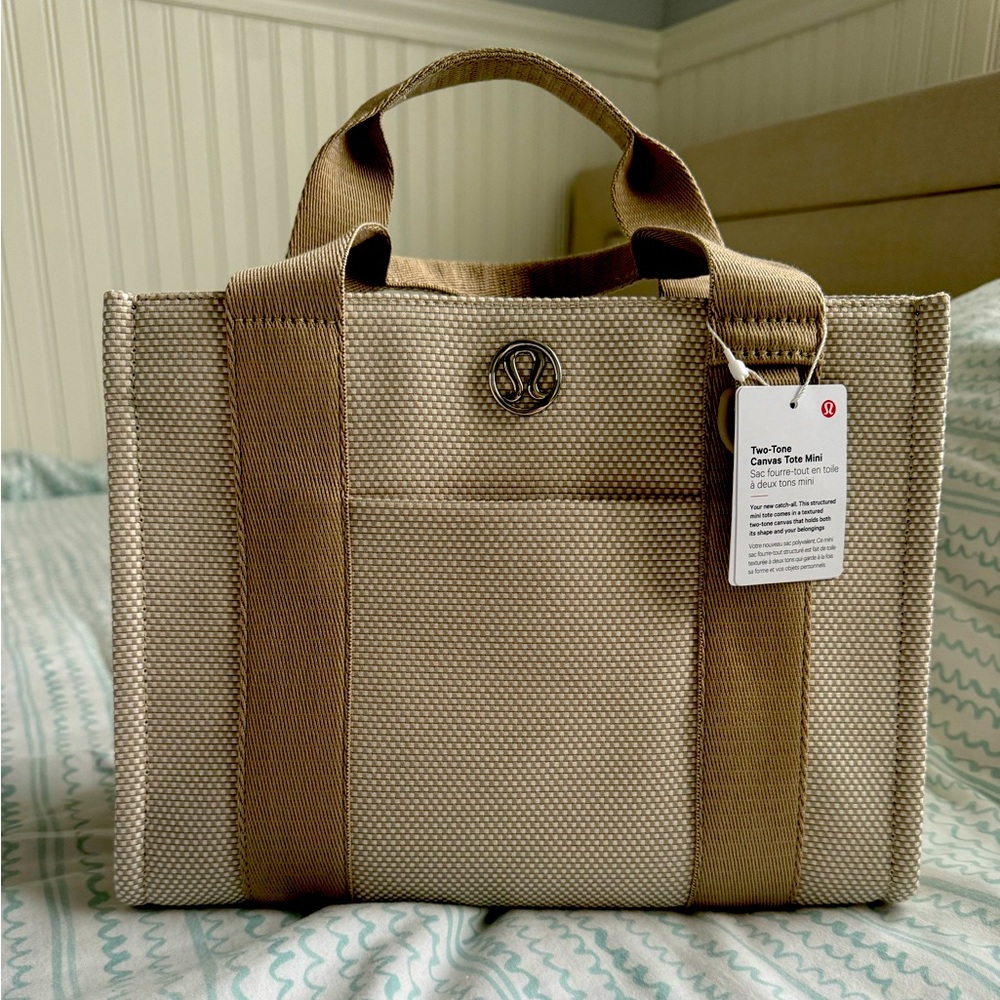 LULULEMON Two-Tone Canvas Tote Bag *Mini 4.5 L